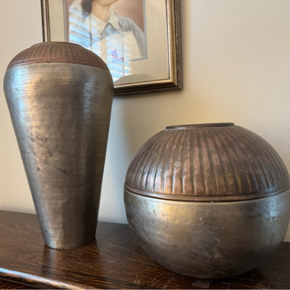 Brass vase set